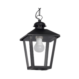 Farol de hierro colonial trapecio sin reja c/caden