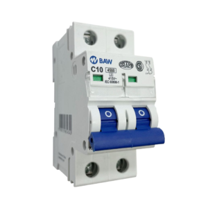 Llave termomagnética 2×10 Amp – 4,5Ka. Curva C – Baw