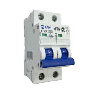 Llave termomagnética 2×63 Amp – 4,5Ka. Curva C – Baw