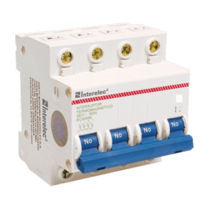 Llave termomagnética 4×10 Amp – 3Ka. Curva C – Interelec