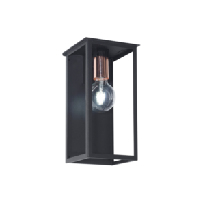 Farol Novara de hierro p/pared grande