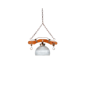 Colgante de 1 luz de madera con tulipa
