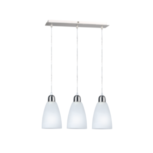 Colgante de 3 luces c/tulipa cono/cilindro