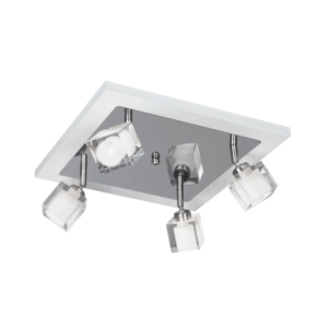 Spot Siena de 4 luces c/tulipa cubo