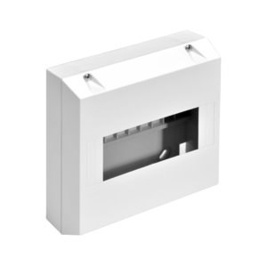 Caja plástica para 8 módulos din sin puerta – Roker – Línea Recta