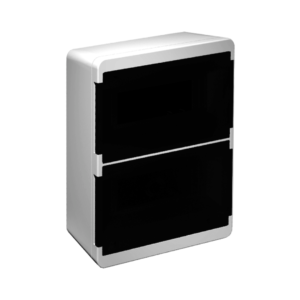 Caja plástica de superficie para 22 módulos din con puerta – Roker – Línea Recta