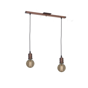 Colgante Vintage de 2 luces c/regleta