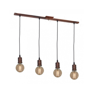 Colgante Vintage de 4 luces c/regleta