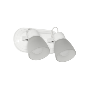 Spot Alba de 2 luces oval. c/tulipa satinada