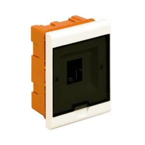 Caja plástica de embutir para 4 módulos din con puerta – Roker – Línea 650F Premium