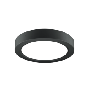 Luminaria para aplicar led redondo negro